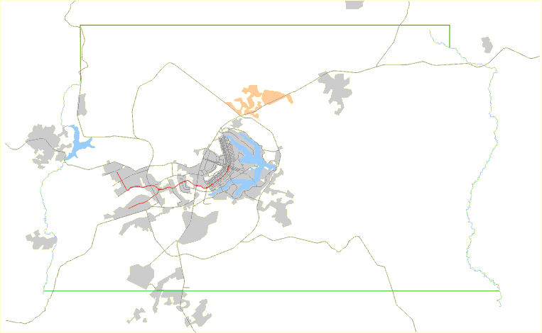 Mapa da localização de Sobradinho em relação ao DF e Entorno