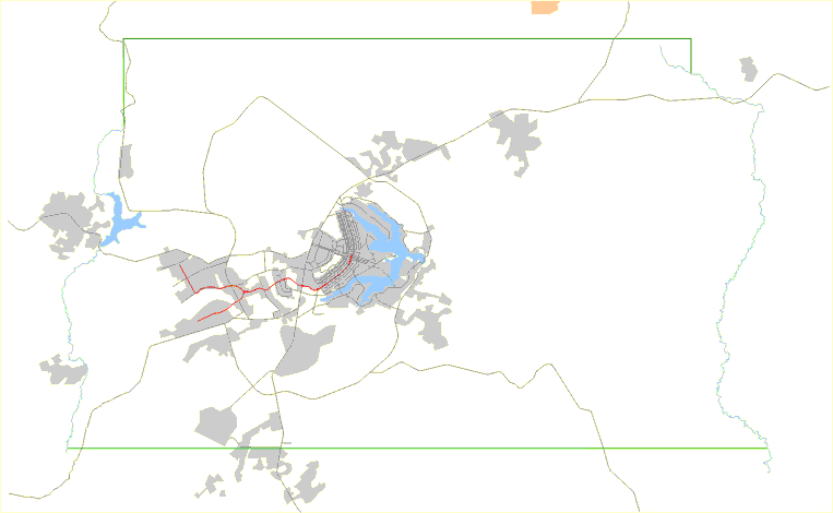 Localização de Planaltina de Goiás em relação ao DF e Entorno