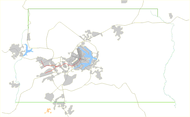 Localização do Lago Azul e Boa Vista em relação ao DF e Entorno