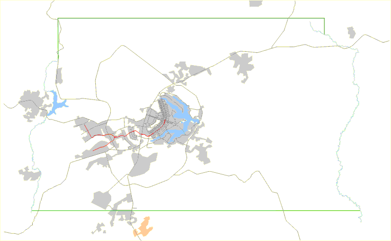 Localização da Cidade Ocidental e Parque Marajó em relação ao DF e Entorno