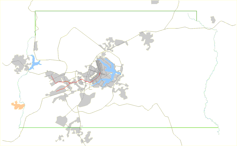 Localização de Santo Antônio do Descoberto em relação ao DF e Entorno