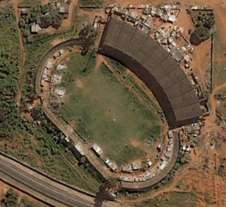 Imagem de satélite do estádio Pelezão