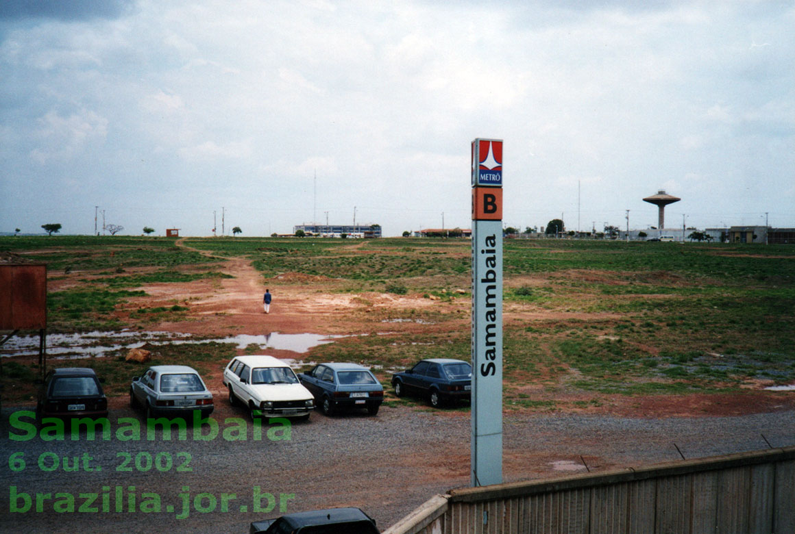 Aspecto do entorno da Estação Samambaia do Metrô DF em 2002