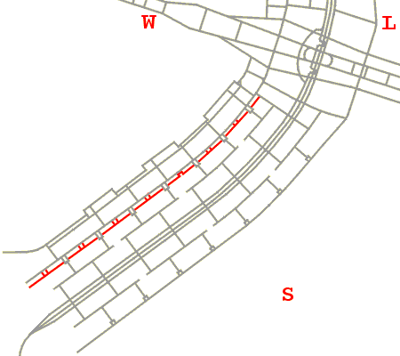 Mapa de localização da Via W2 sul