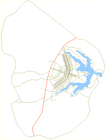 Mapa de localização da EPIA - Estrada Parque Indústria e Abastecimento