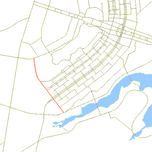 Mapa de localização da via de ligação da Avenida das Nações ao Setor Policial Sul e Estrada Parque Indústrias Gráficas, diante da Octogonal