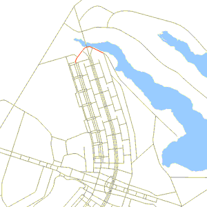 Mapa de localização das vias de distribuição do trânsito no final da Asa Norte